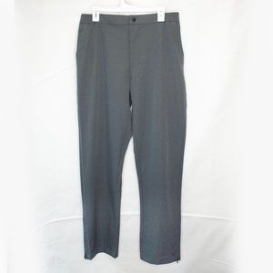 NEW Calloway Flat Front Golf Pants Mens M Gray Performance Tech Elastic J01X